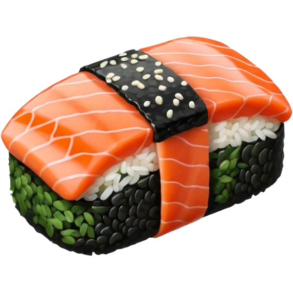one sushi piece top view emoji