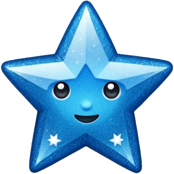 icon instagram em forma de estrela glitter blue emoji