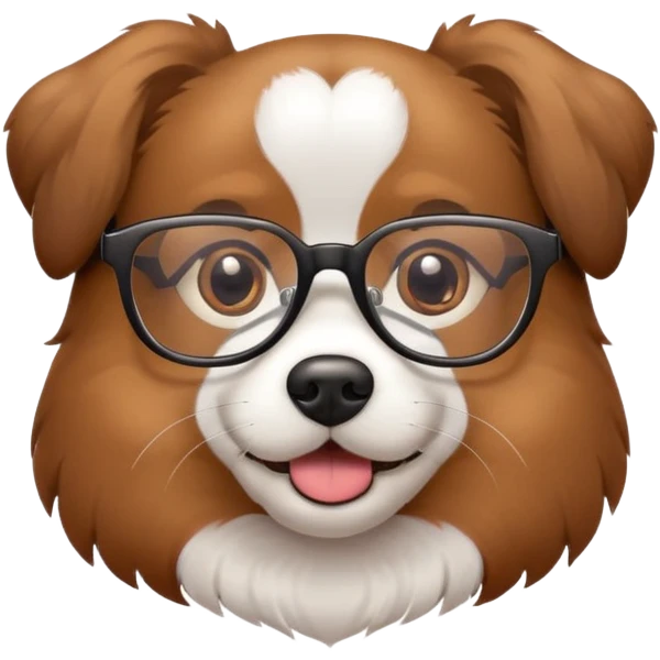 dog with glasses emoji