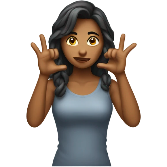 Female showing dislike emoji