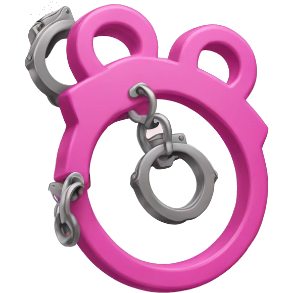 furry pink handcuffs emoji