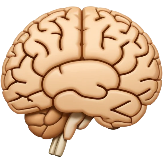 Flat emoji style, simple shapes, bold outline, minimal details, centered, white or transparent background, modern Unicode emoji look. A brain with a loading bar which is filling underneath emoji