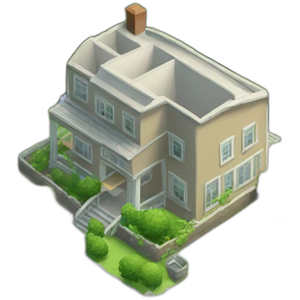 real estate isometric emoji