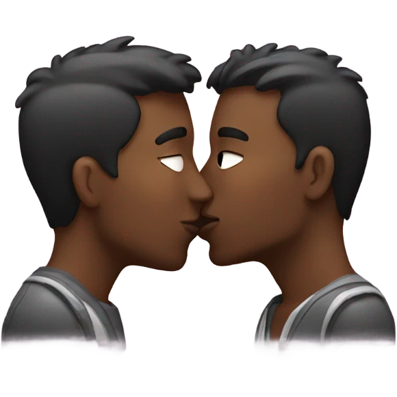 Men kissing emoji