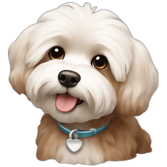 brown bichon-havanese emoji