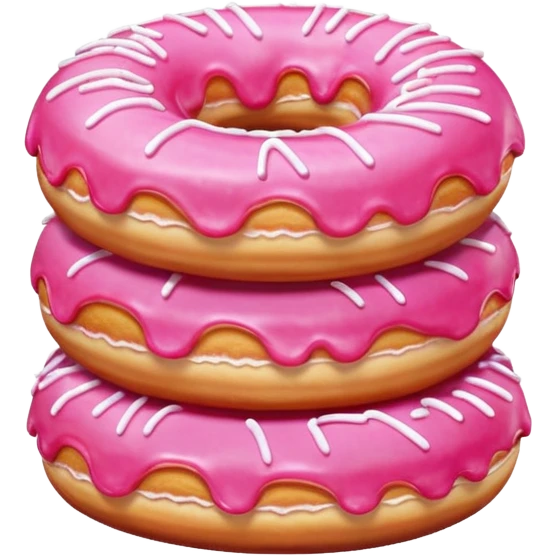 Pink frosted donut stack emoji
