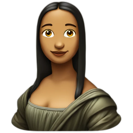 Girl Mona Lisa emoji