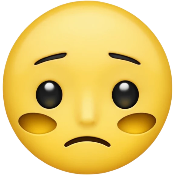 Yellow emoji tired with black eye bags under eyes emoji