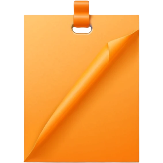 orange color note emoji