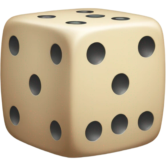 Beige dice emoji