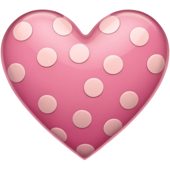 brown pink polka dot heart  emoji