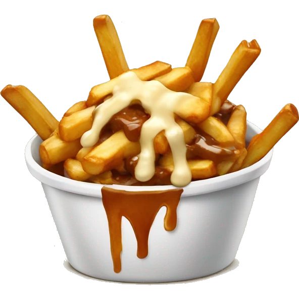 Poutine qui mange une poutine  emoji