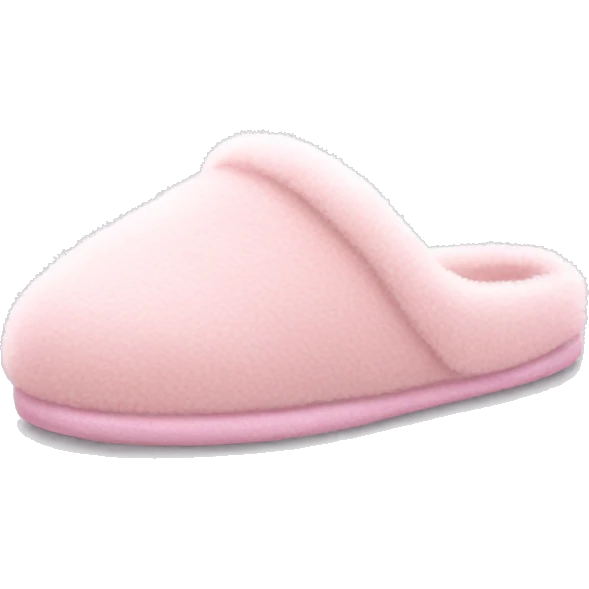 a pale pink fuzzy slipper  emoji