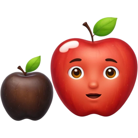 cloud holding apple and prune emoji