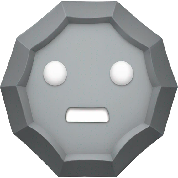 Gray pentagon shape emoji