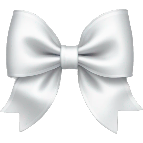 white satin bow emoji