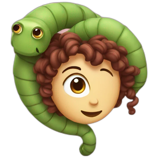 Worm-girlfriend emoji