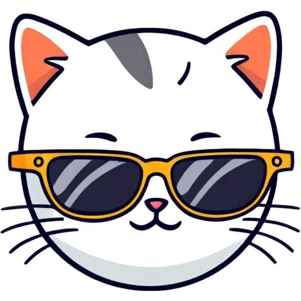 Cat with sunglasses emoji