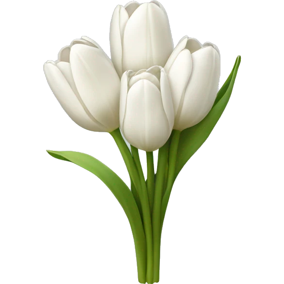 white tulip bouquet  emoji