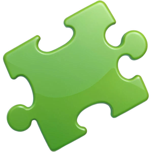 a single green puzzle piece emoji