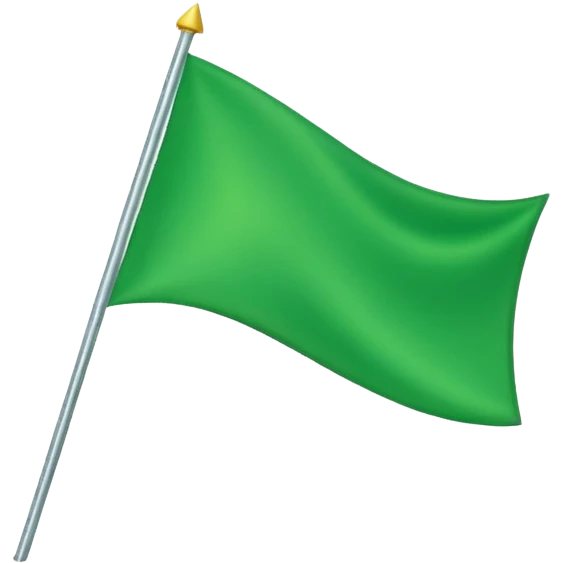 Bright Green triangle flag emoji