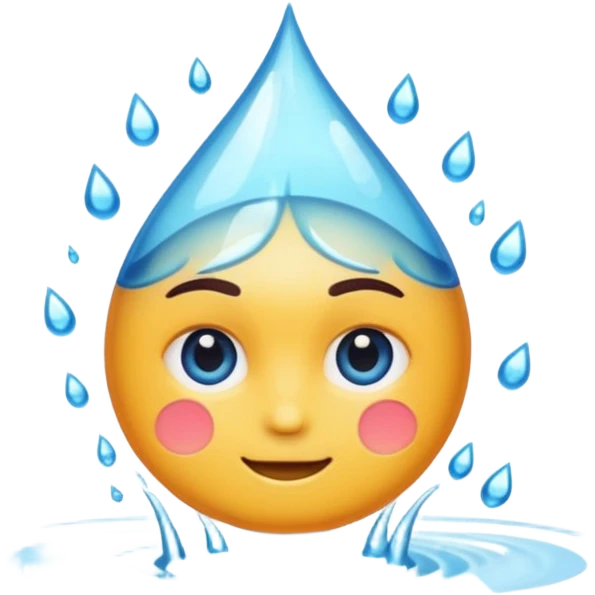 a V made out of water emoji