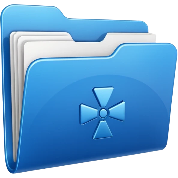 Make a blue viral  folder emoji