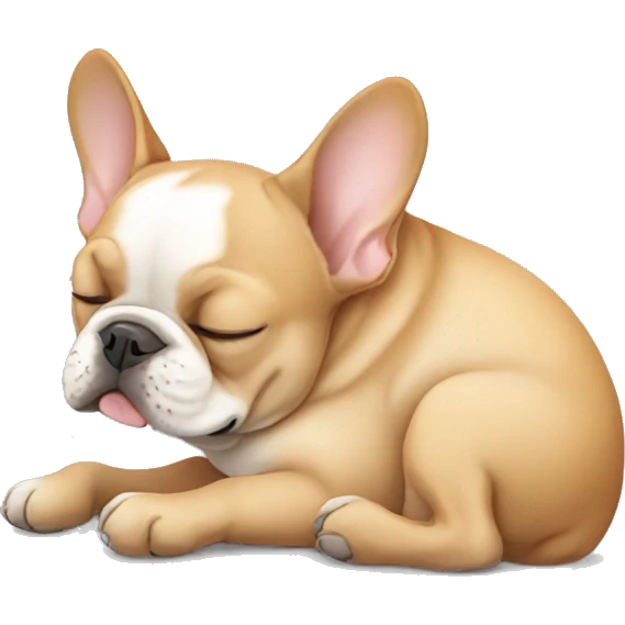 Mini French bulldog sleeping emoji