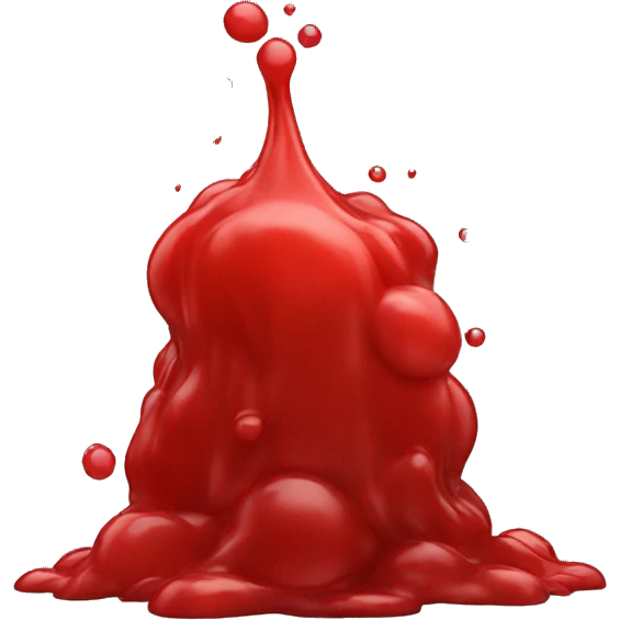 pile of red liquid emoji