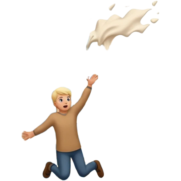 a person killing themself by jumping off of a building emoji