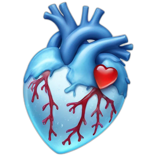 Realistic Heart ice emoji