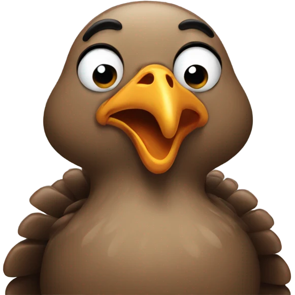 Crying turkey emoji