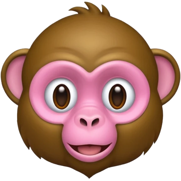 crie o emoji de um macaco rosa emoji