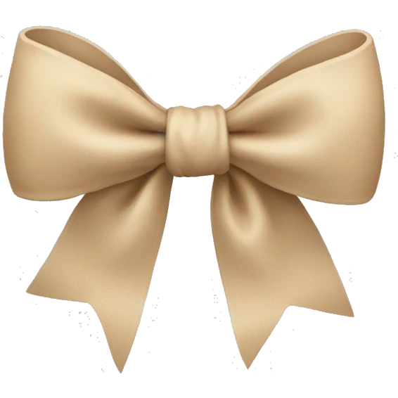 Beige bow emoji