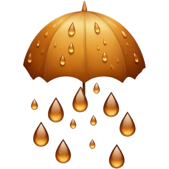 Lots of brown rain drops  emoji