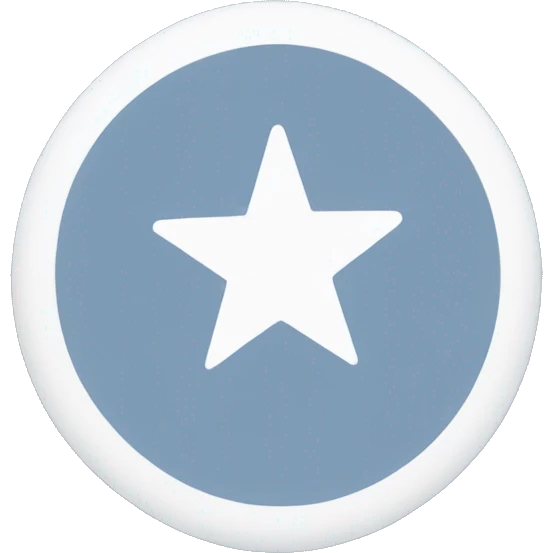 A blue circle with a white checkmark in the center, surrounded by small notches on the edges like a star. emoji