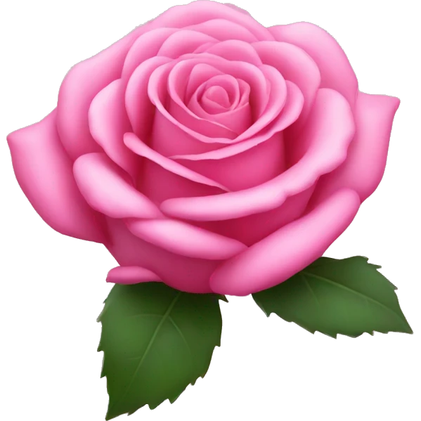 Pink rose emoji