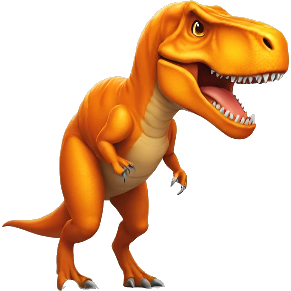 orange nasty t-rex emoji