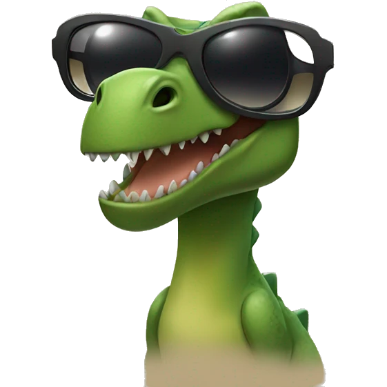 dinosaur wearing sunglasses  emoji