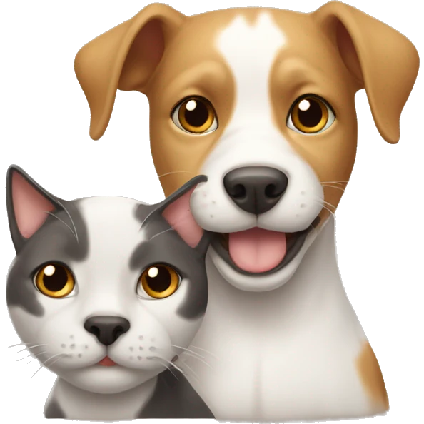 Cat with dog emoji