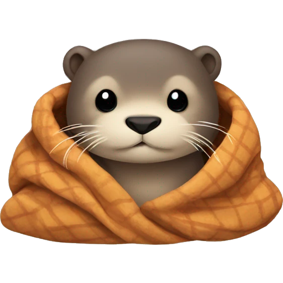 otter cozy in blanket emoji