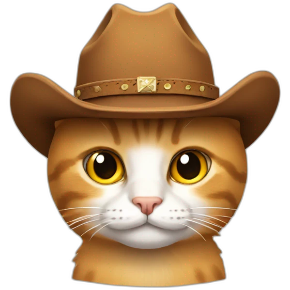cat with a cowboy hat emoji
