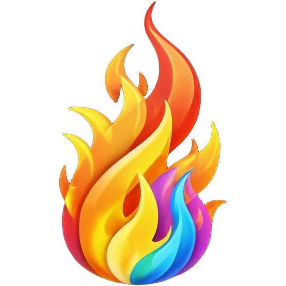 Mor renkli alev emoji