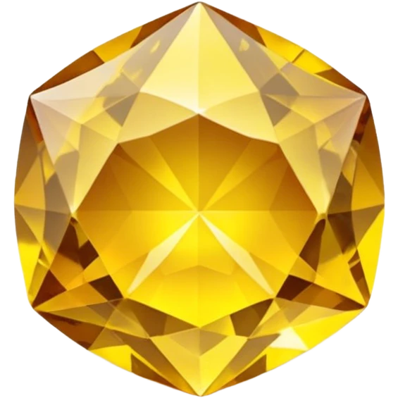 Yellow 3d crystal emoji