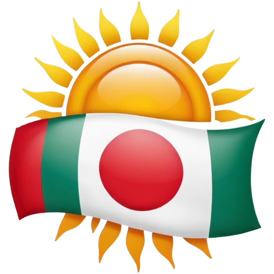 hungary flag with sun in the middle emoji