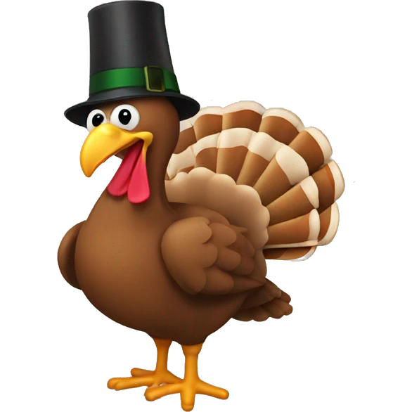 Turkey stuffing a turkey emoji