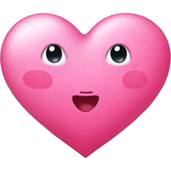 Pink cute heart emoji