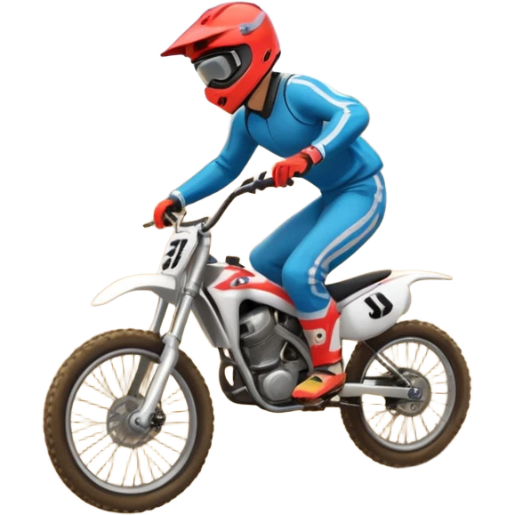 Pumptrack track and rider riding a hilly on the backwheel emoji