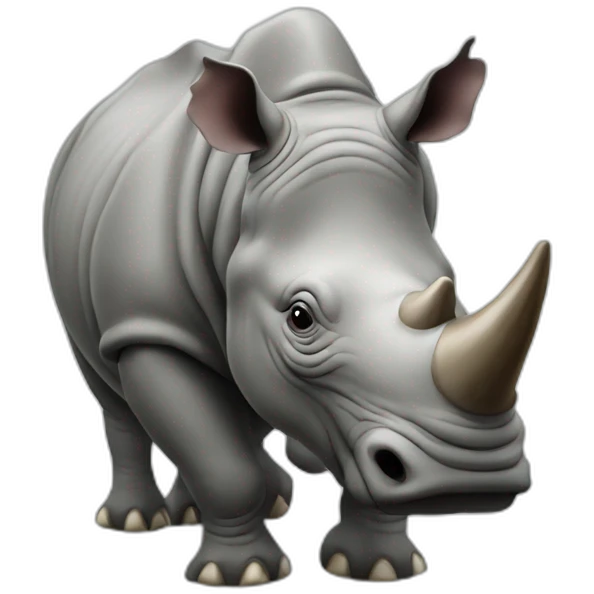 Chat sur rhinoceros emoji