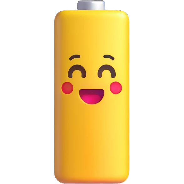 3D battery charge emoji, 70% charged emoji